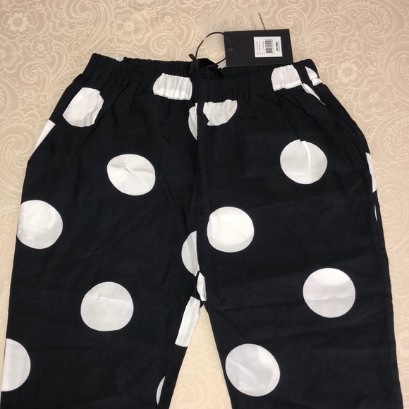 Just Female Black & White Polka Dot Blouse/Pants - Picture 2 of 3